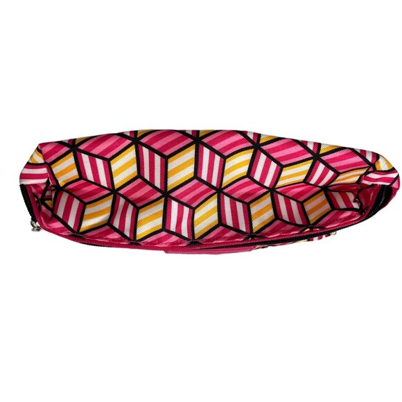 Clinique Make Up Bag Pink Orange Excellent Condition - Picture 3 of 10